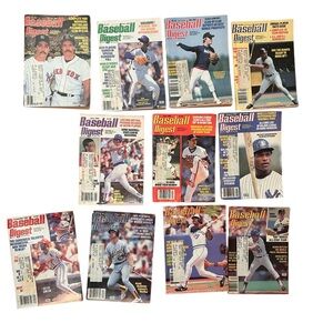 Lot 11 Vintage Issues Baseball Digest Monthly Magazines 1987 MLB